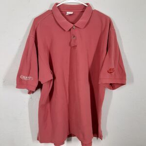 Vtg Nike Champs Sports Adult Mens L Red Short Sleeve Polo Shirt